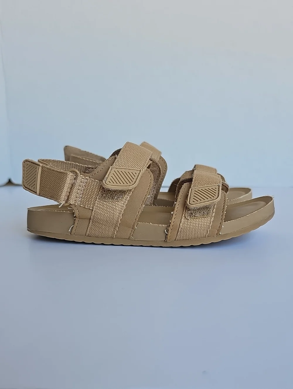 Cat & Jack Toddler Unisex Tan Adjustable Triple Strap Sandals Size 11